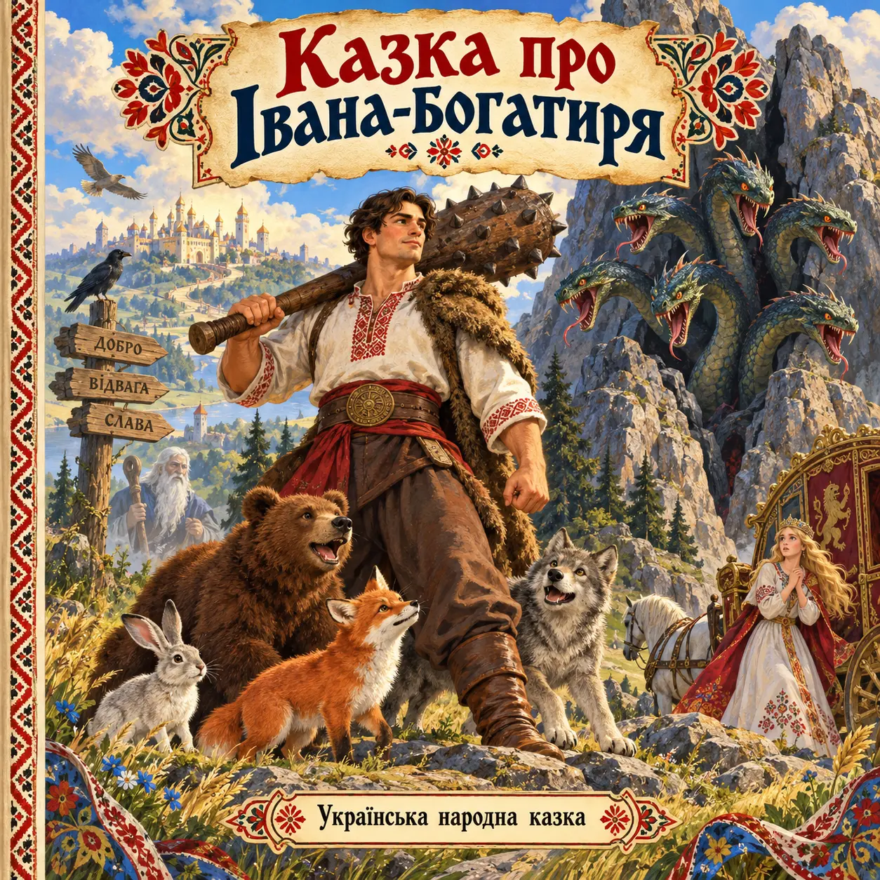 Ілюстрація до казки «Казка про Івана-богатиря»