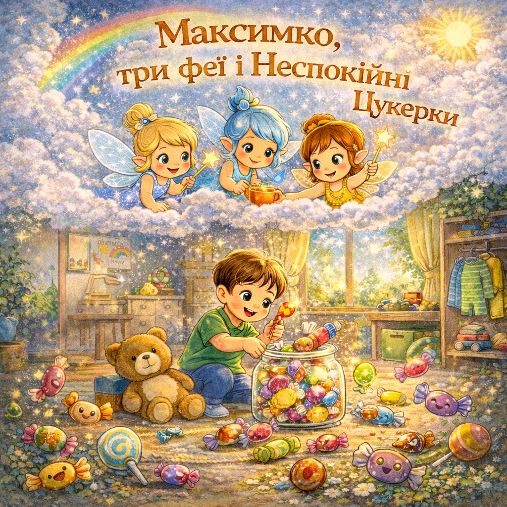 Ілюстрація до казки «Три феї та Максимкові солодощі»