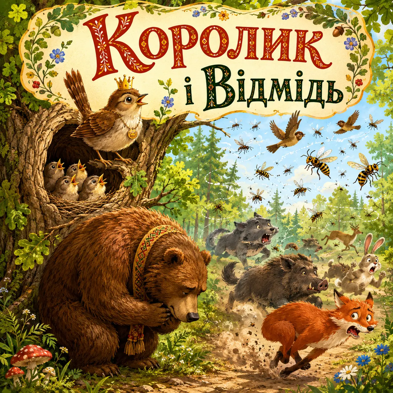 Ілюстрація до казки «Королик і Відмідь»