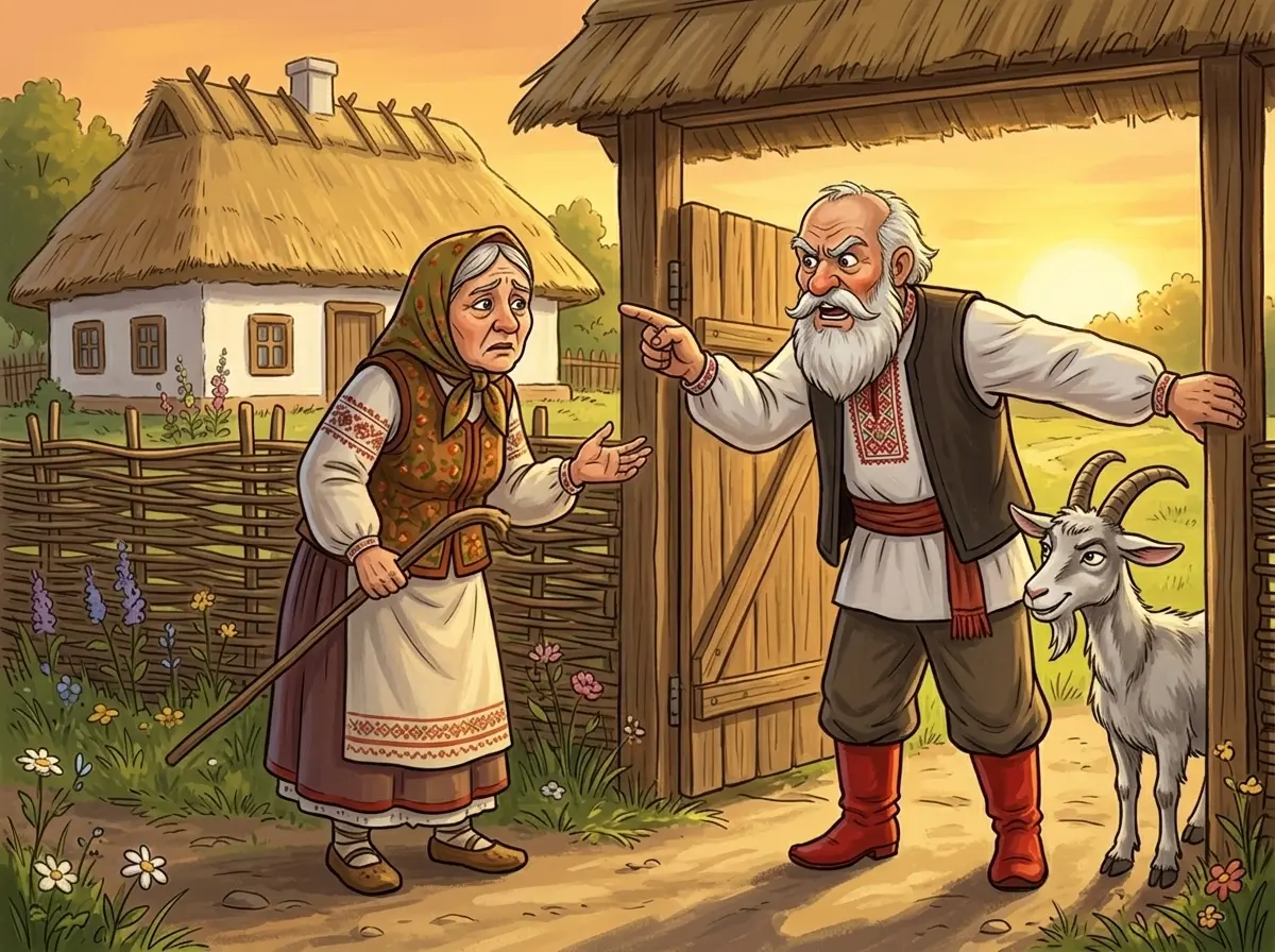 Дід прогнав і бабу.