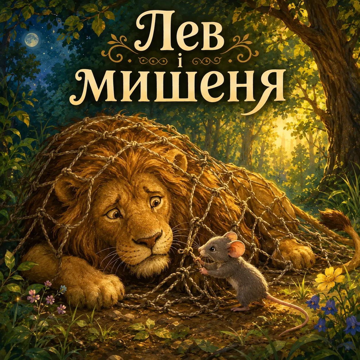 Ілюстрація до казки «Лев і Миша»