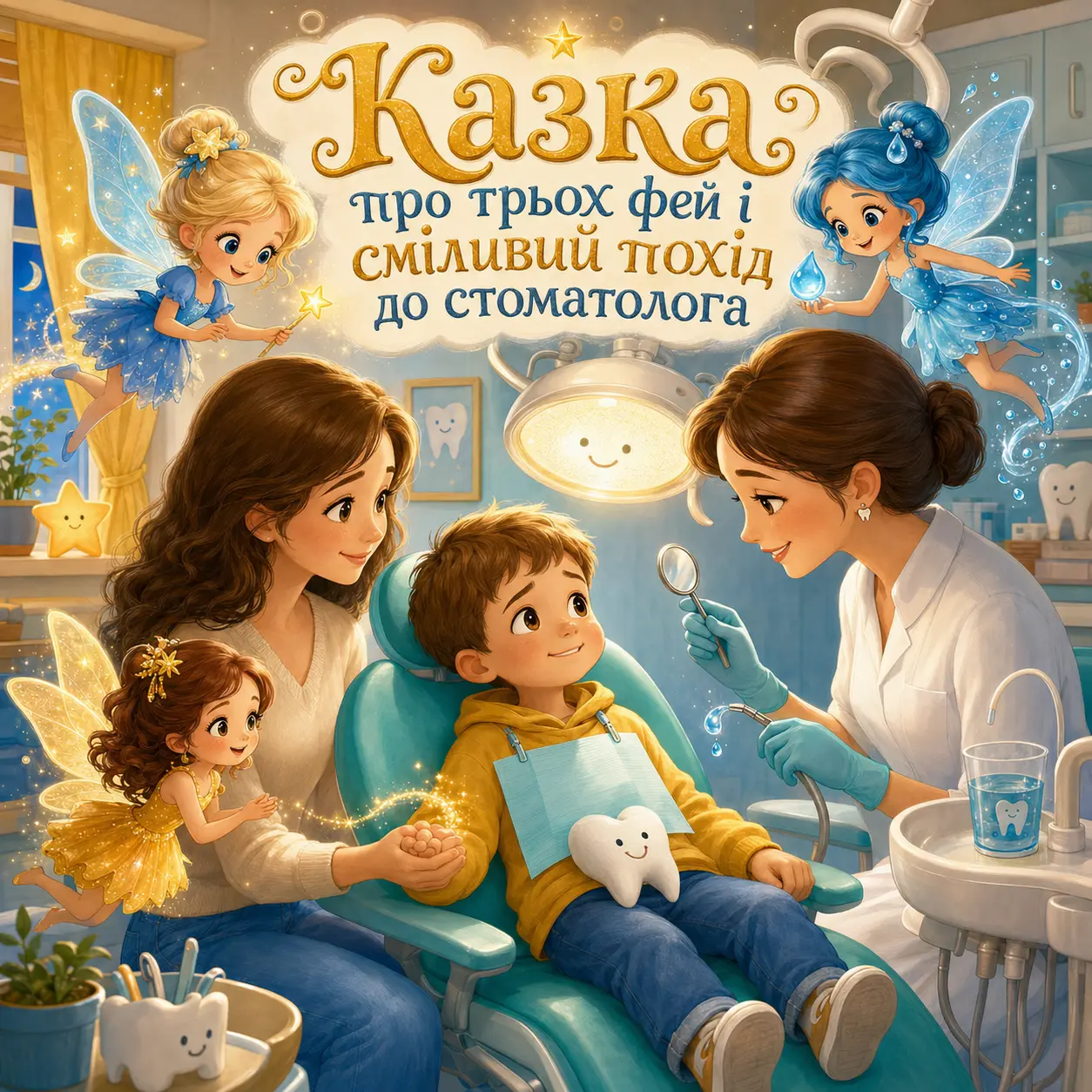 Ілюстрація до казки «Три феї і Максимків хворий зуб»