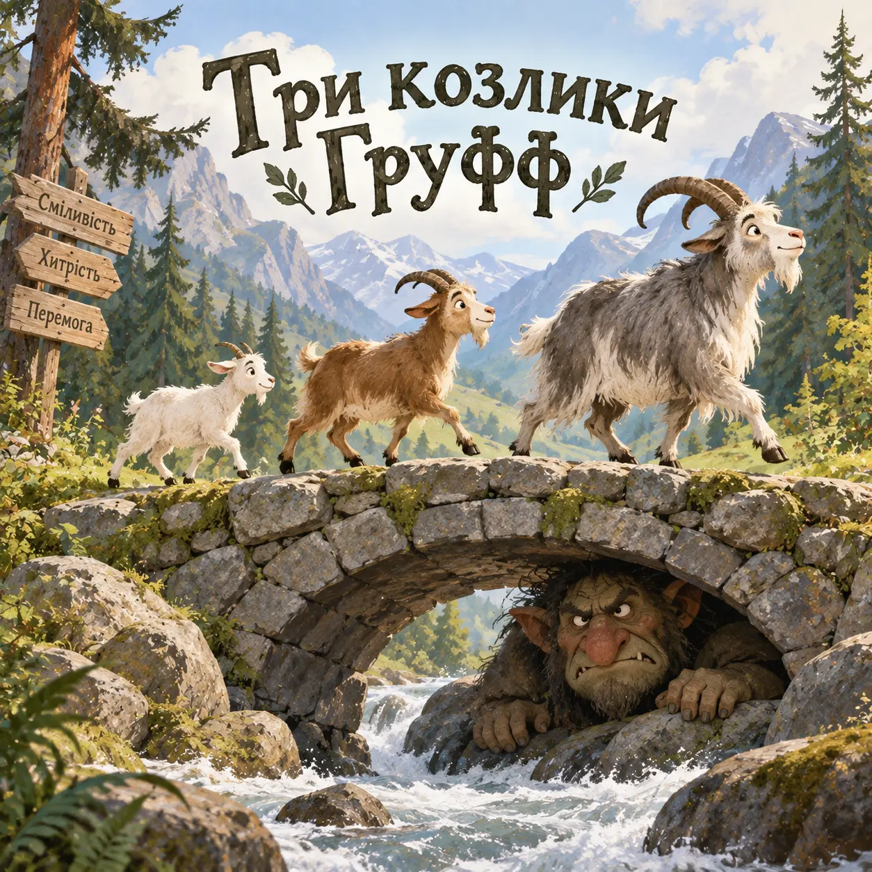 Ілюстрація до казки «Три козлики Груфф»