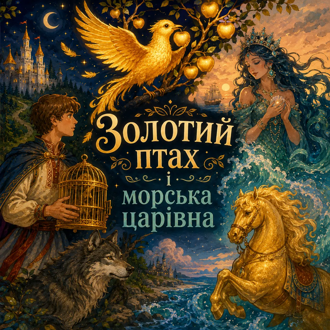 Ілюстрація до казки «Золотий птах і морська царівна»